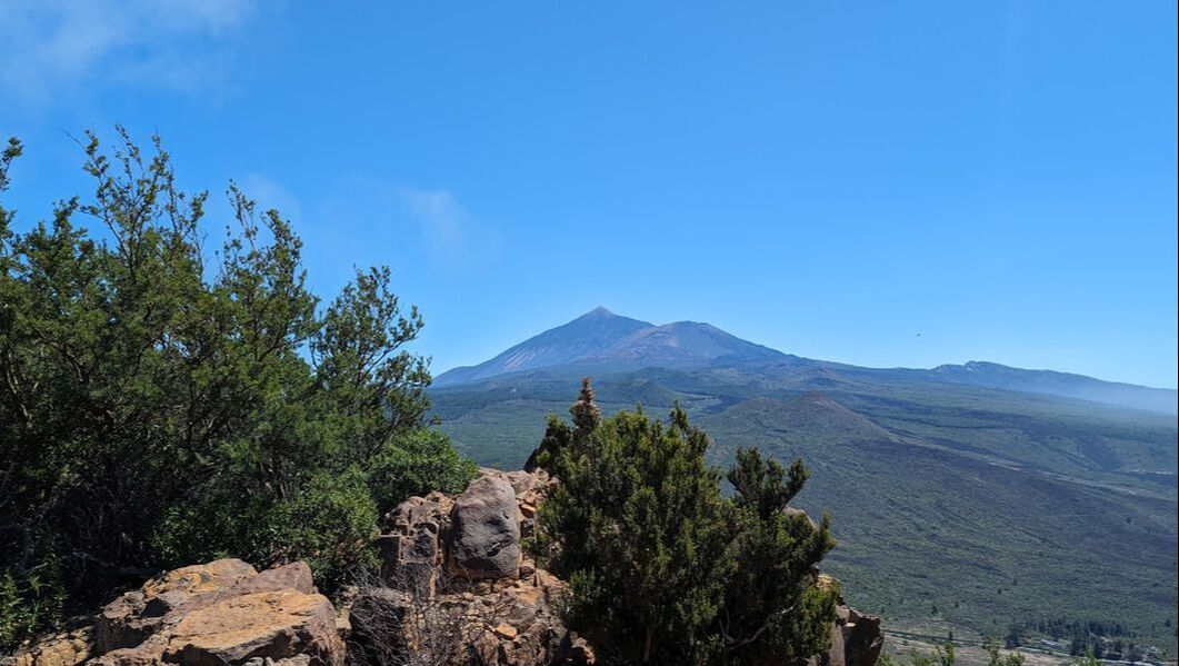 View of Teide from a hike to Masca