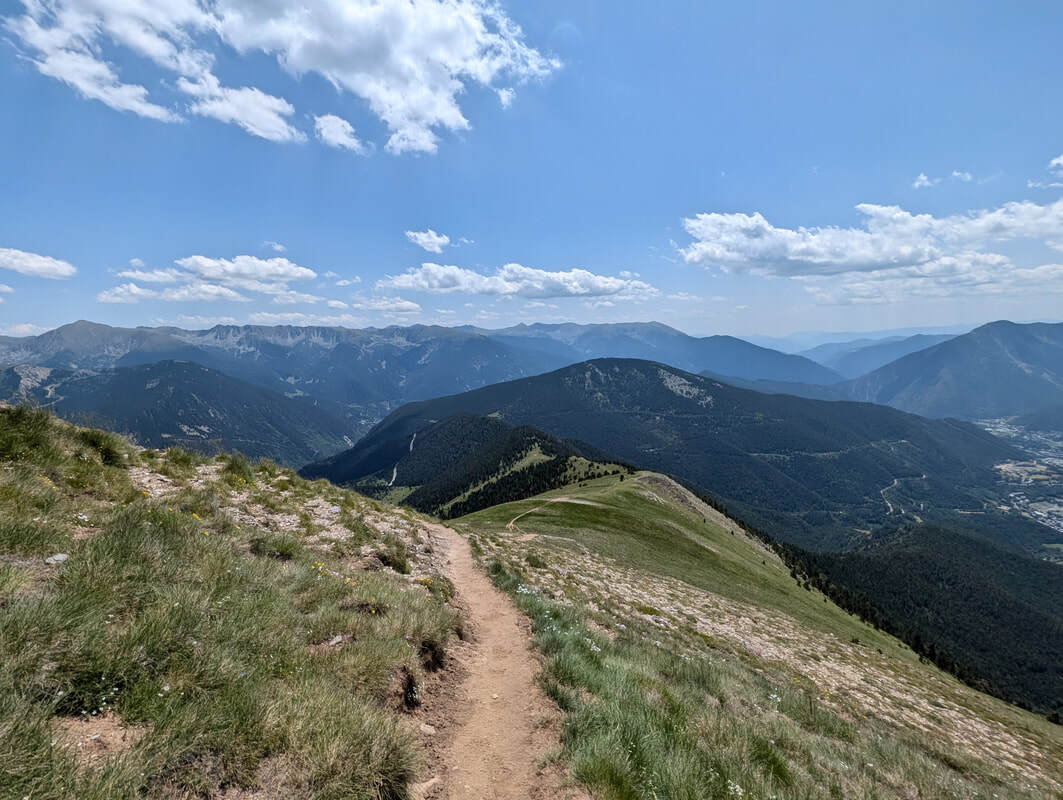 Looking back down Casamanya's ridge