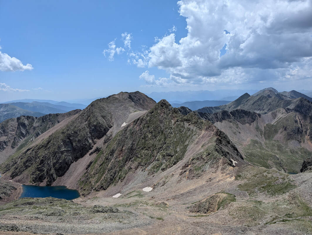 The pyrenees from near the summit.