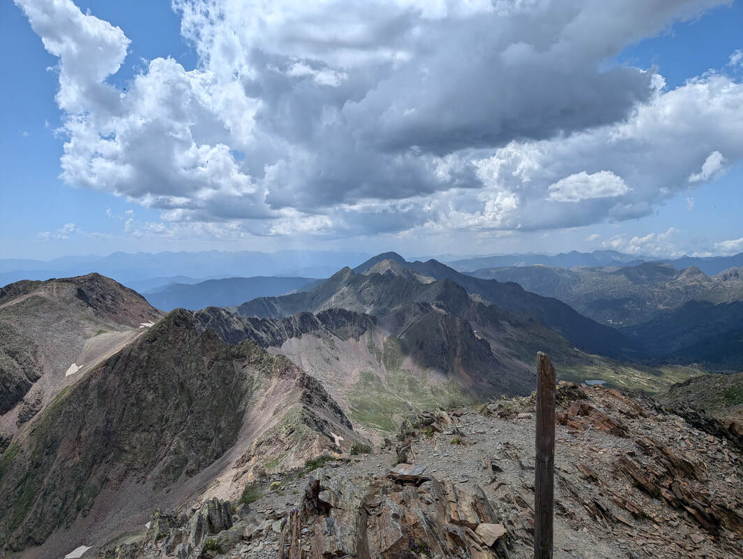View across the Pyrenees from the summit of Comapedrosa.