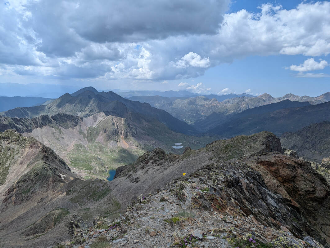 View of Pyrenees from Comapedrosa summit ridge