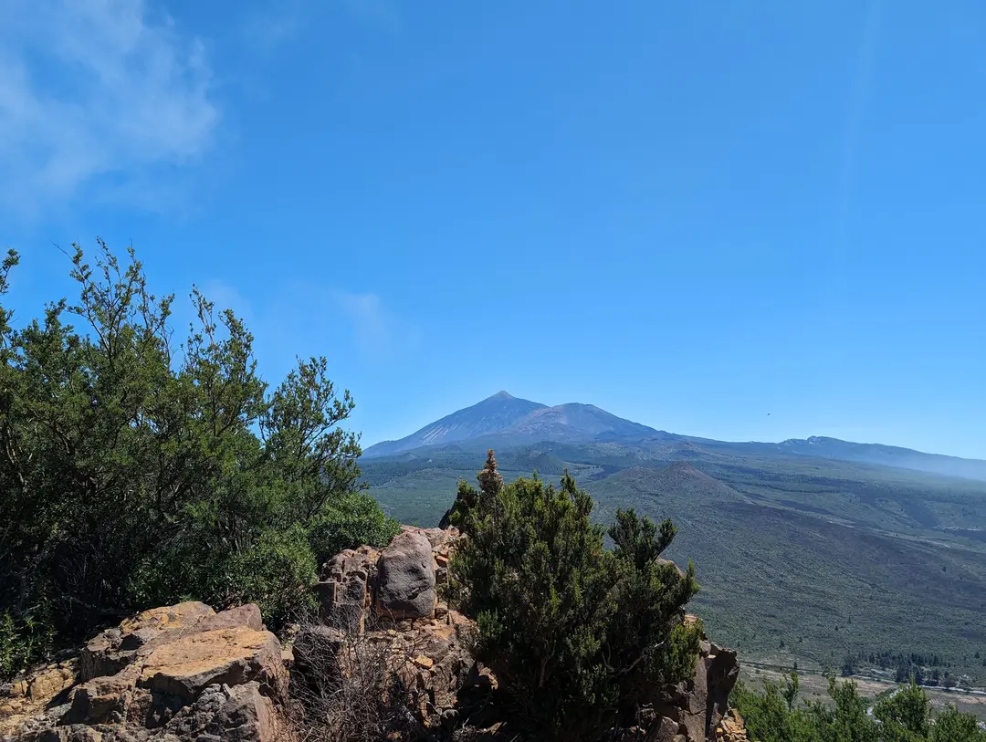 View of Teide from a hike to Masca