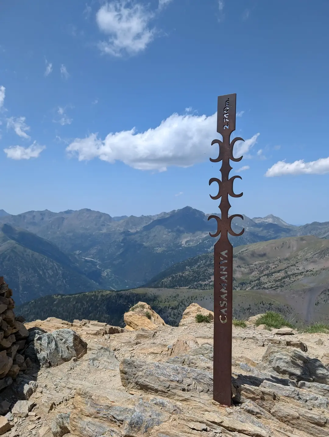 Casamanya's metal summit marker