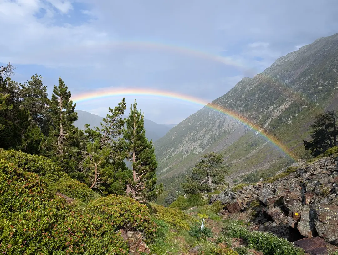 A double rainbow over the valley