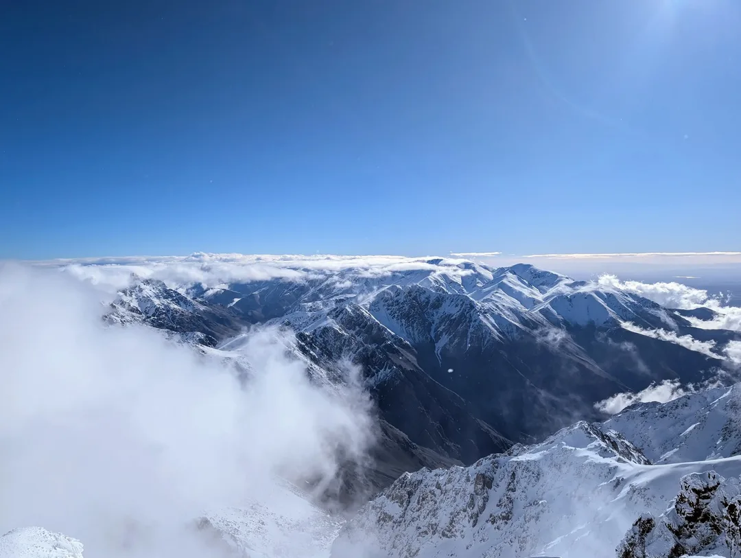 The Atlas Mountains as seen from the summit of Toubkal.